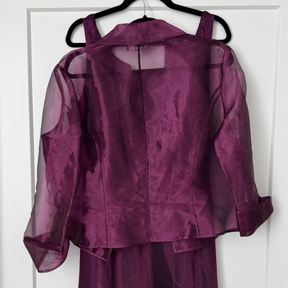 Alex Evenings Deep Purple Iridescent Maxi Dress - Picture 10 of 17